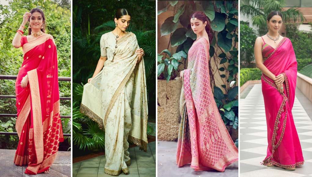 Buy Grey Sarees for Women by MORLY Online | Ajio.com